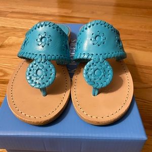 Jack Rodgers turquoise sandals